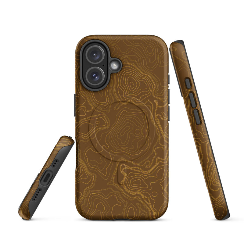 Brown Firebrush Topo Magsafe Phone Case