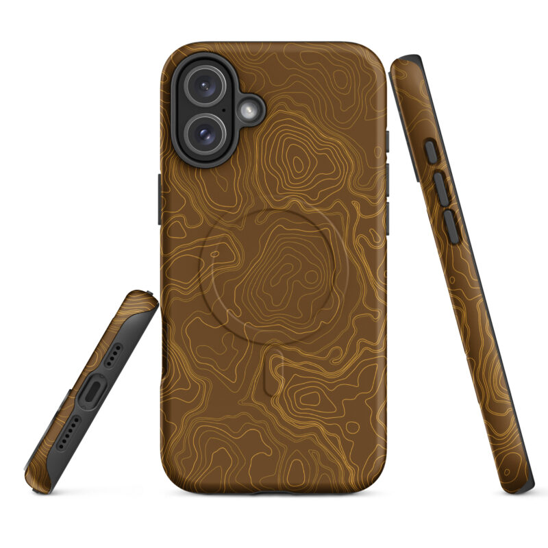 Brown Firebrush Topo Magsafe Phone Case