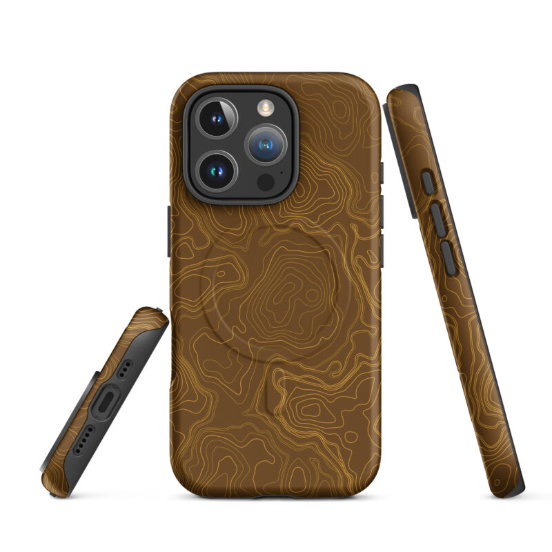 Brown Firebrush Topo Magsafe Phone Case