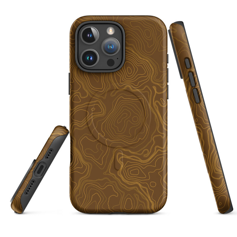 Brown Firebrush Topo Magsafe Phone Case
