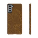 Brown Firebrush Topo Phone Case