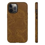 Brown Firebrush Topo Phone Case