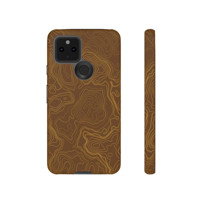 Brown Firebrush Topo Phone Case