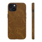Brown Firebrush Topo Phone Case