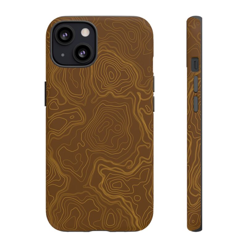 Brown Firebrush Topo Phone Case