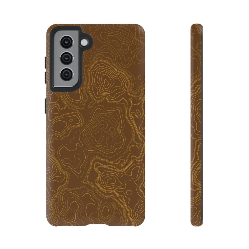 Brown Firebrush Topo Phone Case