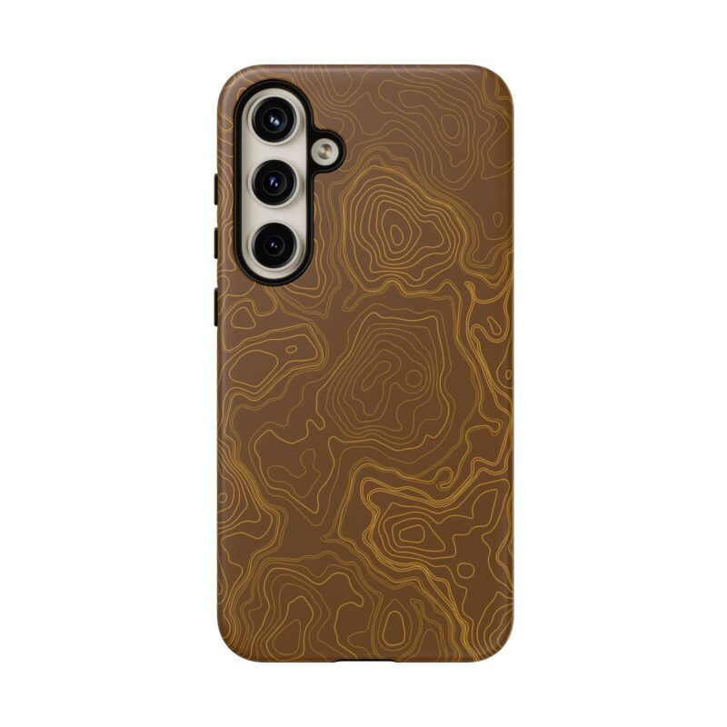Brown Firebrush Topo Phone Case