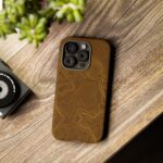 Brown Firebrush Topo Phone Case