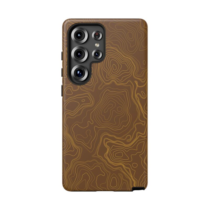 Brown Firebrush Topo Phone Case