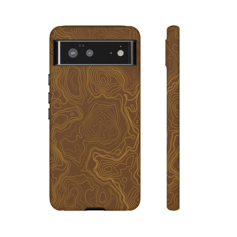 Brown Firebrush Topo Phone Case