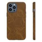 Brown Firebrush Topo Phone Case