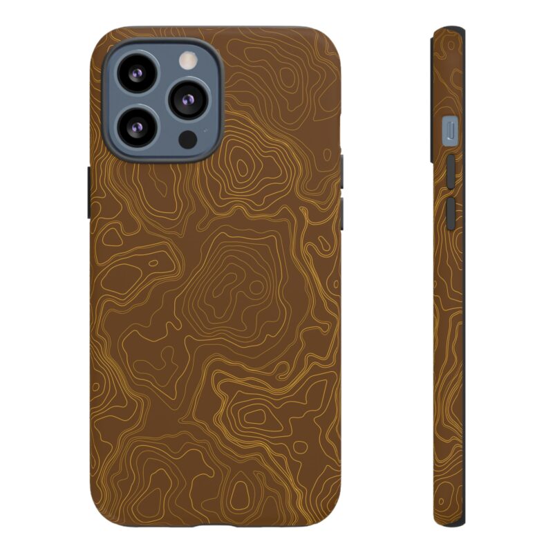 Brown Firebrush Topo Phone Case