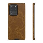 Brown Firebrush Topo Phone Case