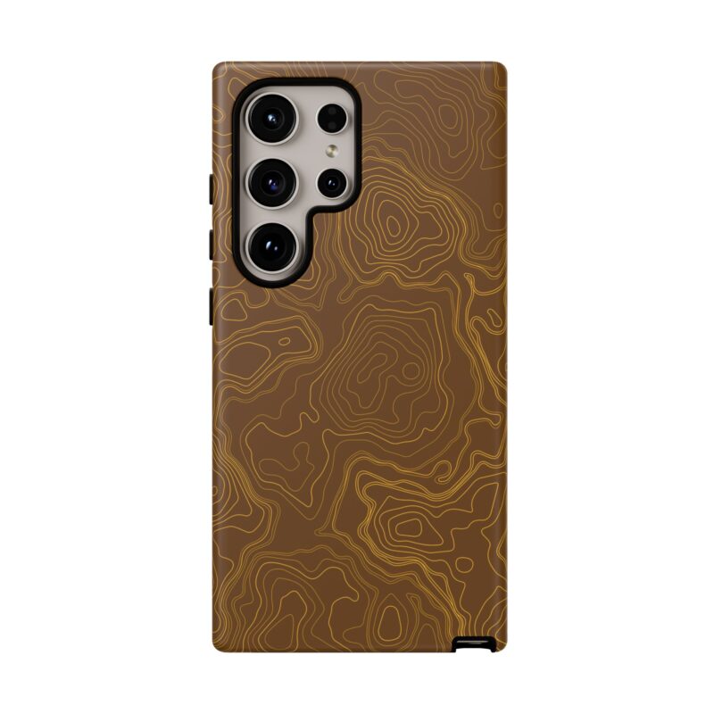 Brown Firebrush Topo Phone Case
