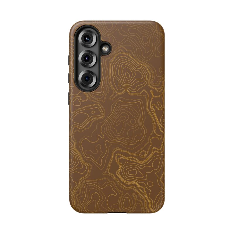 Brown Firebrush Topo Phone Case