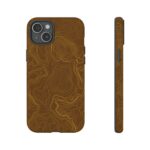 Brown Firebrush Topo Phone Case