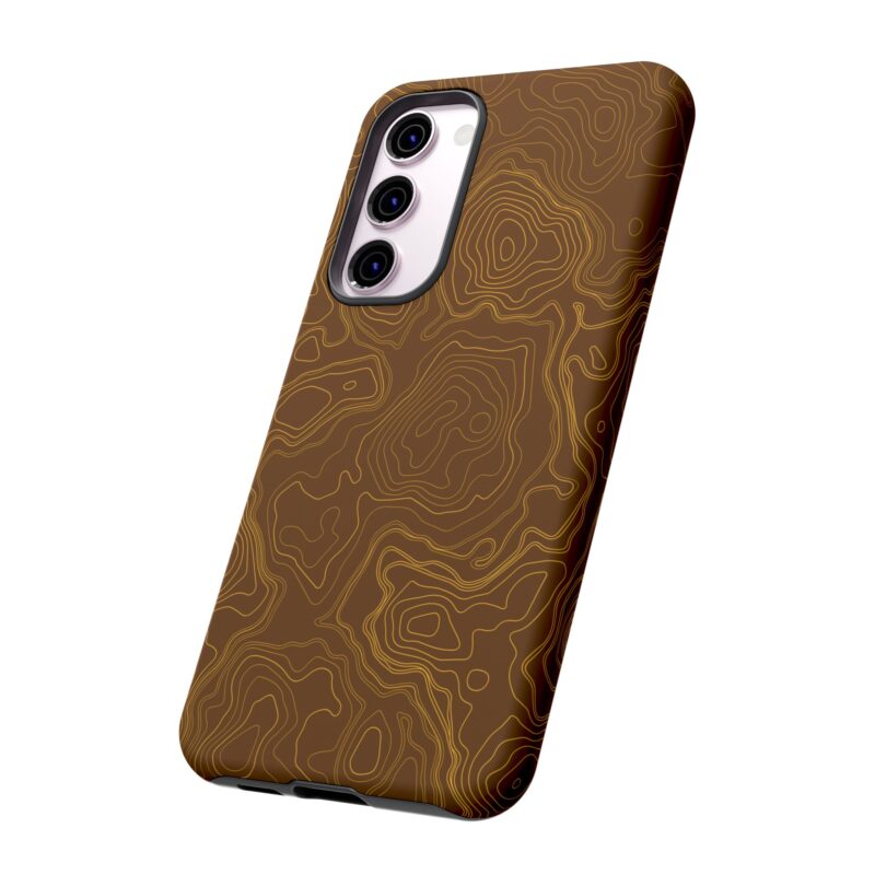 Brown Firebrush Topo Phone Case