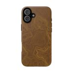 Brown Firebrush Topo Phone Case