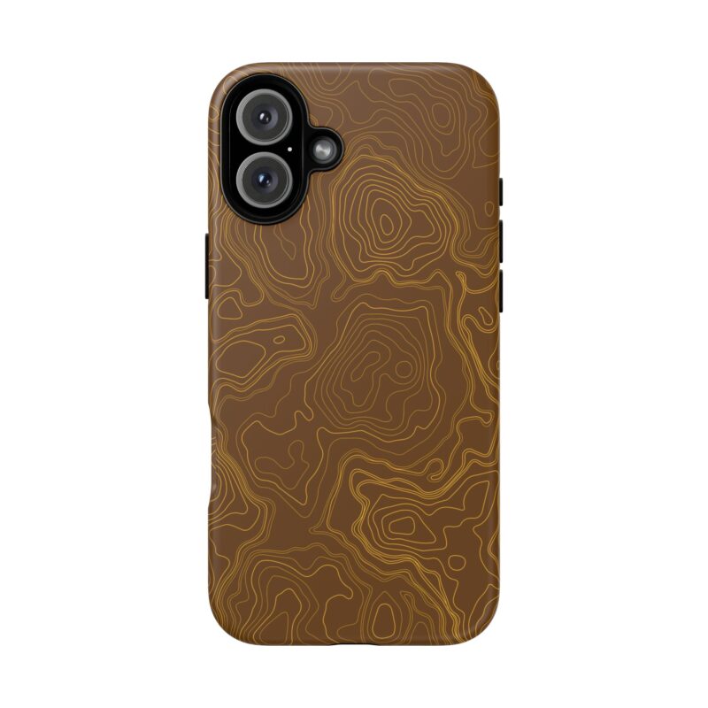 Brown Firebrush Topo Phone Case