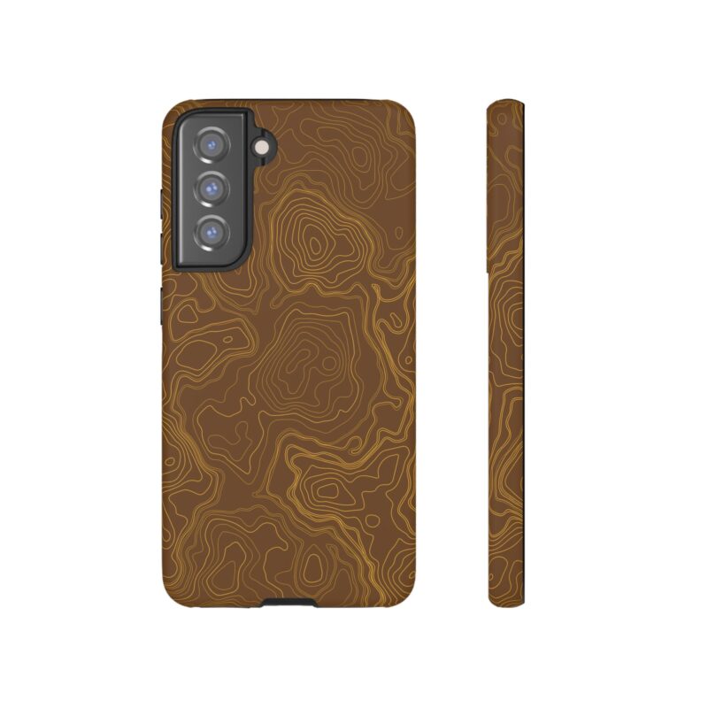 Brown Firebrush Topo Phone Case