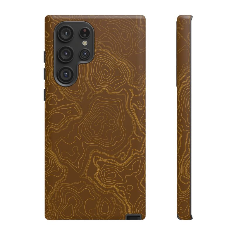 Brown Firebrush Topo Phone Case