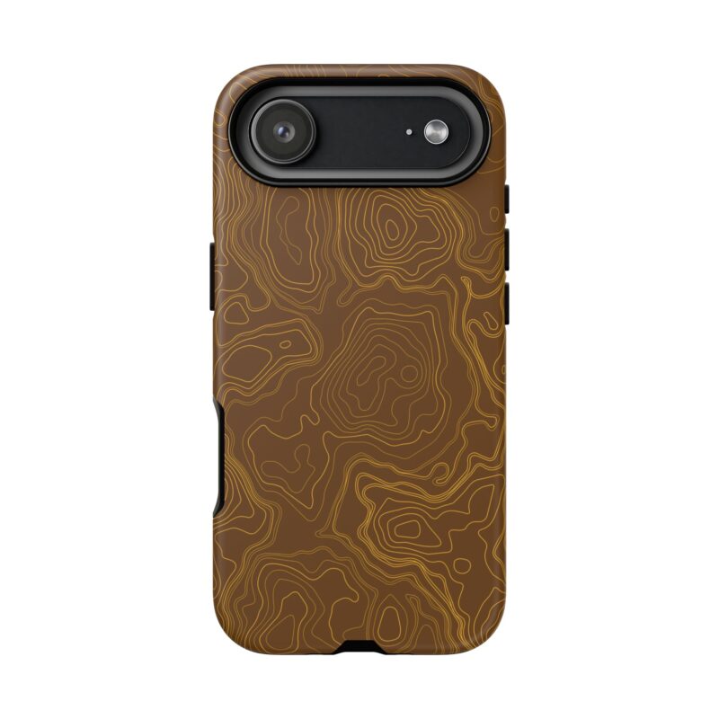 Brown Firebrush Topo Phone Case