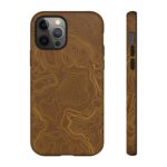 Brown Firebrush Topo Phone Case