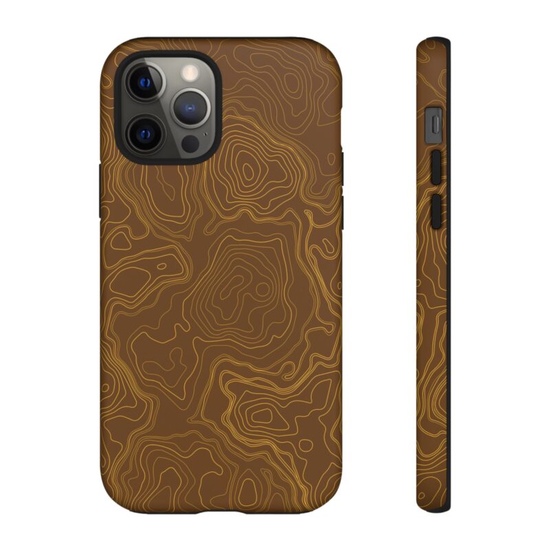 Brown Firebrush Topo Phone Case