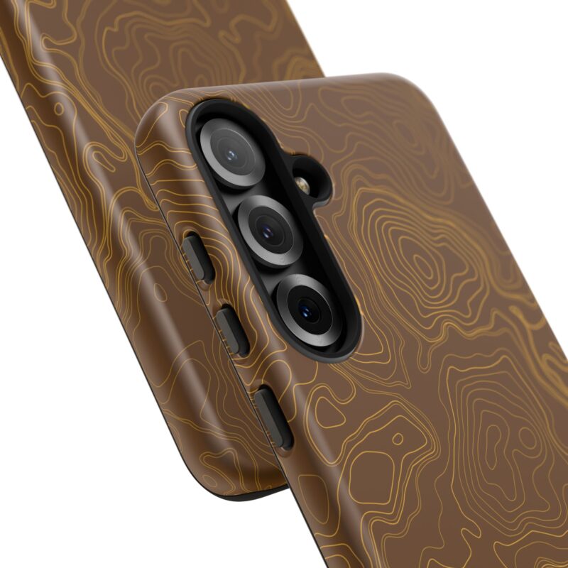 Brown Firebrush Topo Phone Case