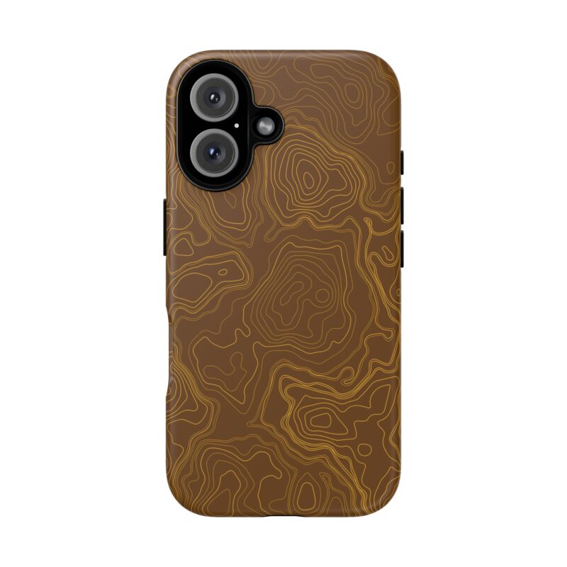 Brown Firebrush Topo Phone Case