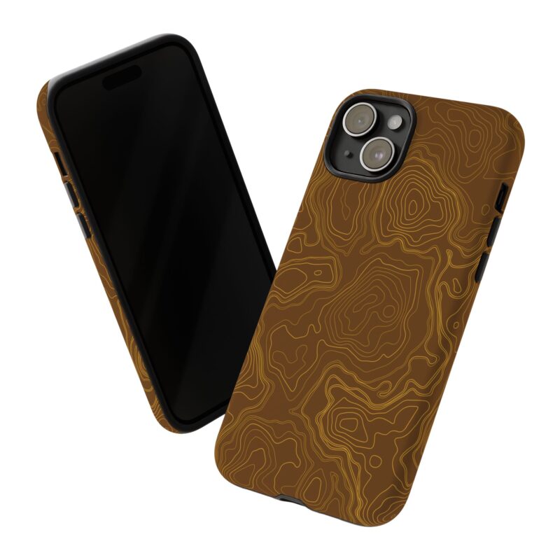 Brown Firebrush Topo Phone Case
