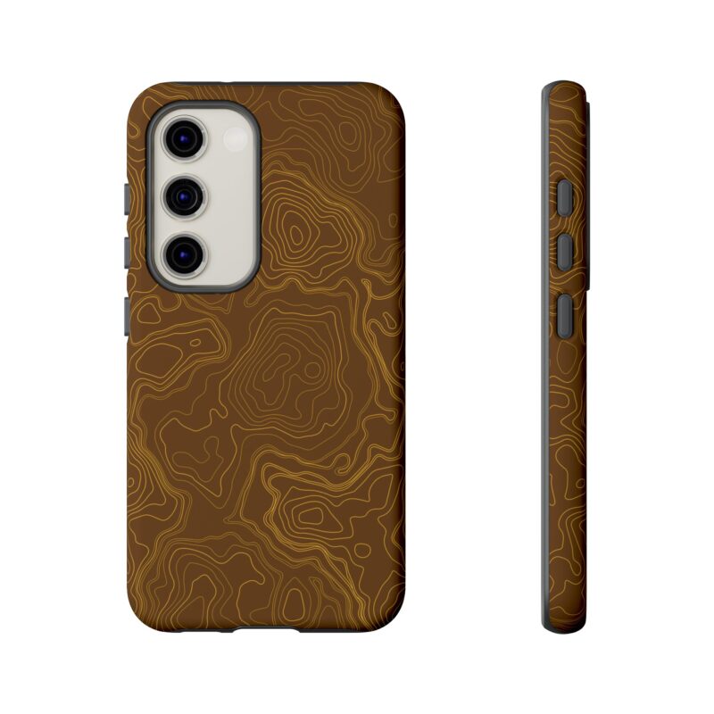 Brown Firebrush Topo Phone Case