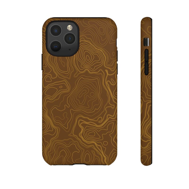 Brown Firebrush Topo Phone Case