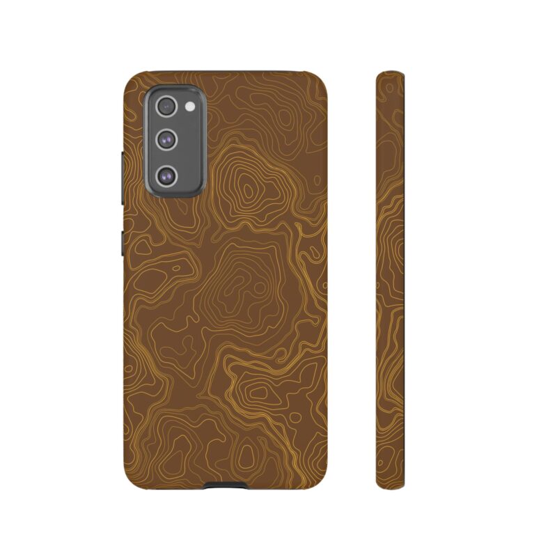 Brown Firebrush Topo Phone Case