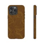 Brown Firebrush Topo Phone Case