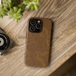 Brown Firebrush Topo Phone Case