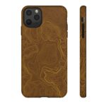 Brown Firebrush Topo Phone Case