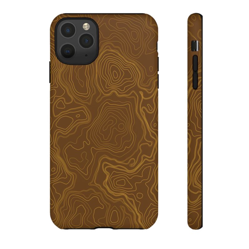 Brown Firebrush Topo Phone Case
