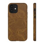 Brown Firebrush Topo Phone Case