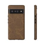 Brown Firebrush Topo Phone Case