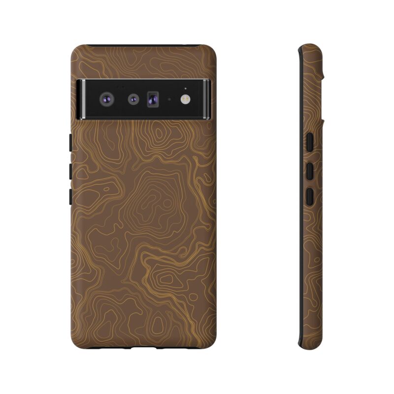 Brown Firebrush Topo Phone Case