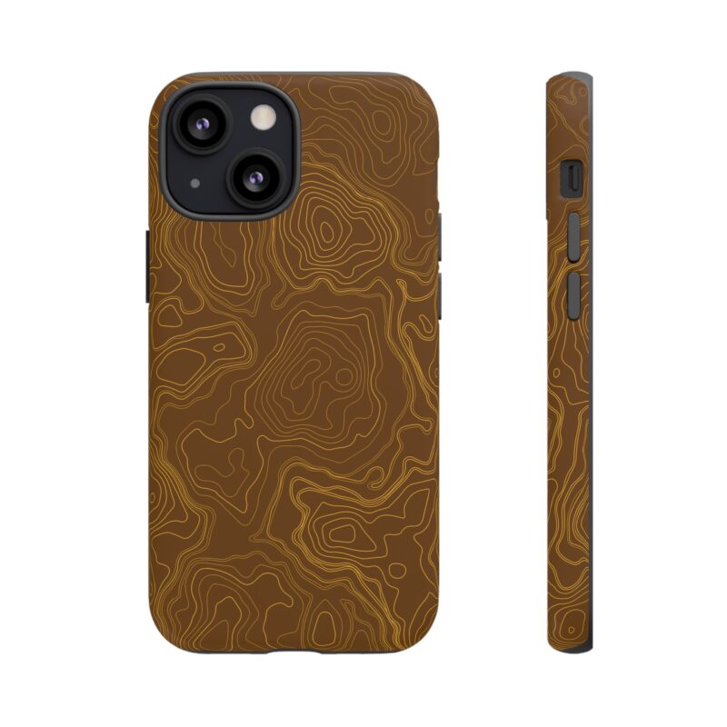 Brown Firebrush Topo Phone Case