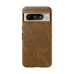 Brown Firebrush Topo Phone Case