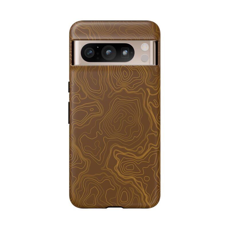 Brown Firebrush Topo Phone Case