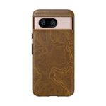 Brown Firebrush Topo Phone Case