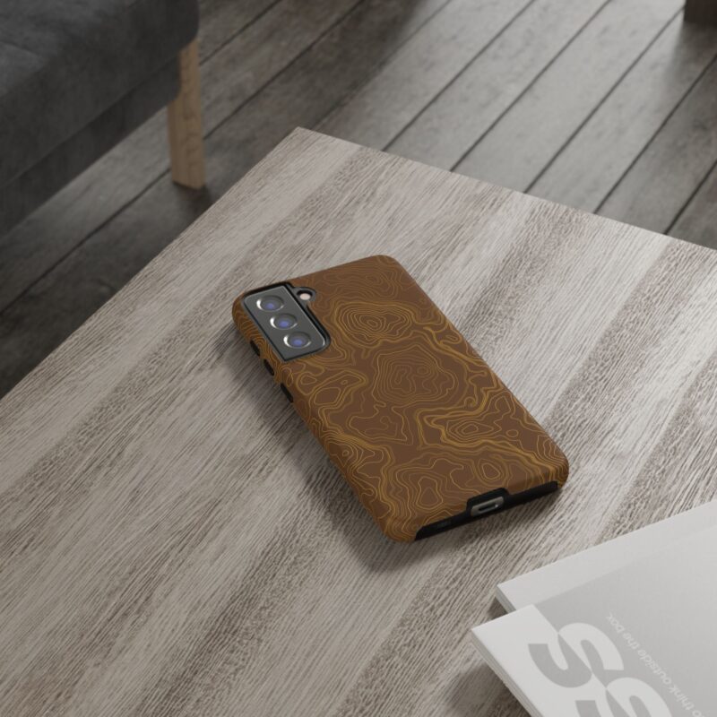 Brown Firebrush Topo Phone Case