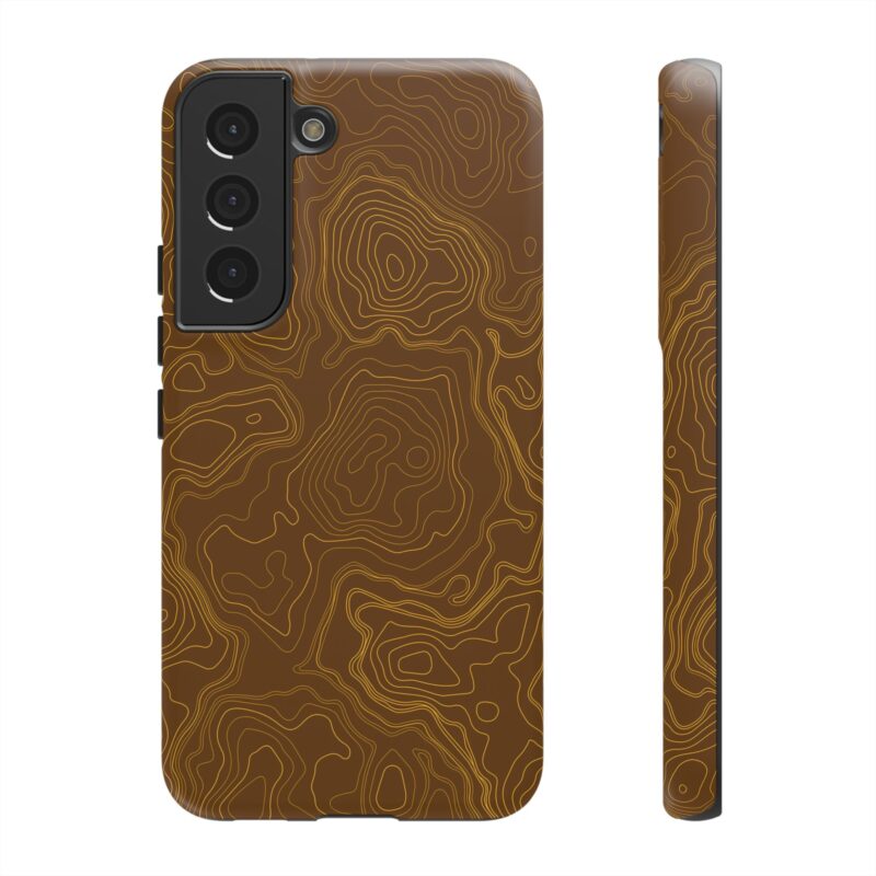 Brown Firebrush Topo Phone Case