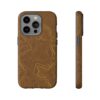 Brown Firebrush Topo Phone Case