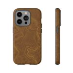 Brown Firebrush Topo Phone Case