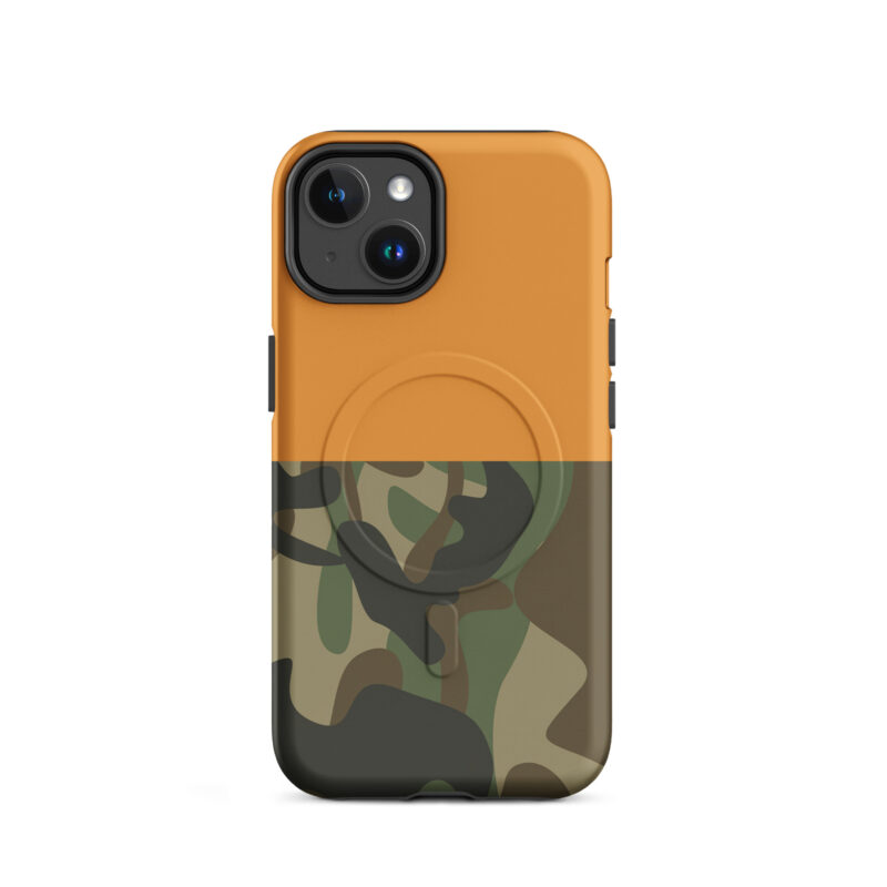 Half And Half Cosmic Orange Camo Magsafe Phone Case